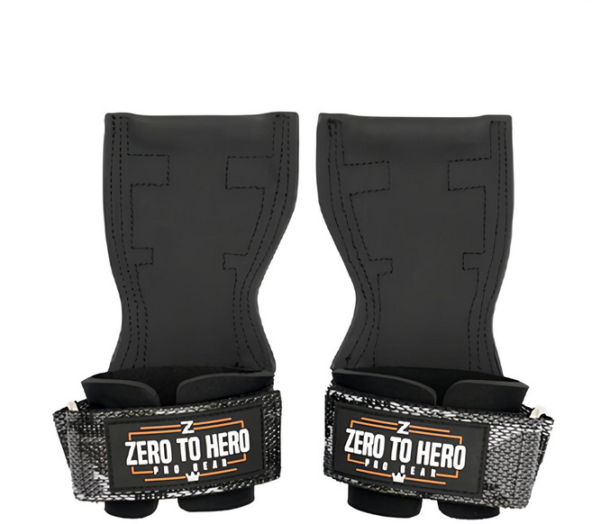 ZERO TO HERO PRO GRIP 專業健身拉力帶 護腕, Black Camo, 1組