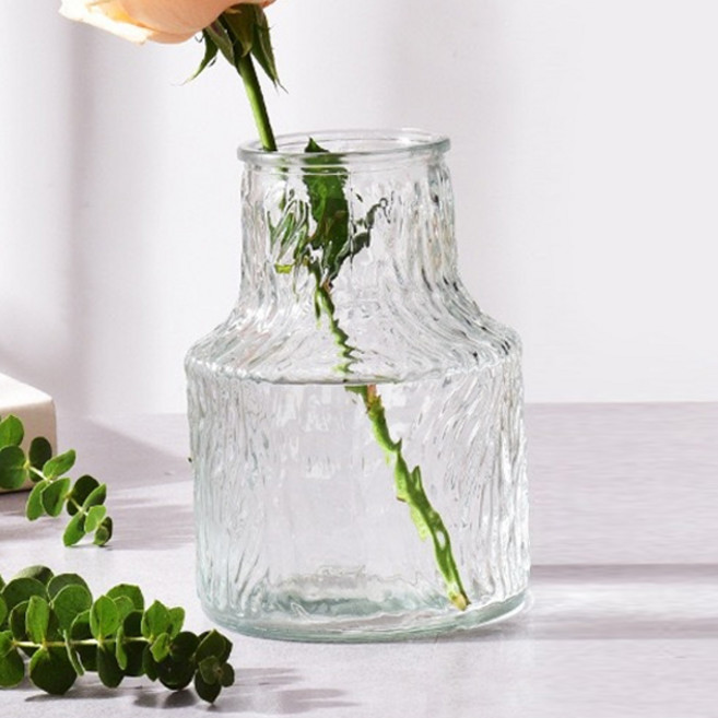 선빛 클리어 글라스 인테리어 감성 꽃병, 물결