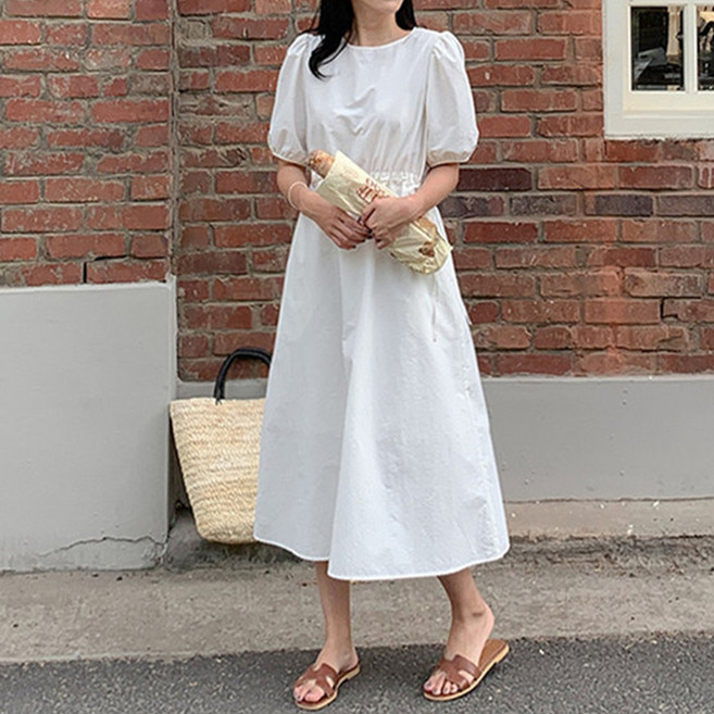 페이퍼먼츠 루메온 허리 셔링 A라인 원피스 10827 빅사이즈 포함