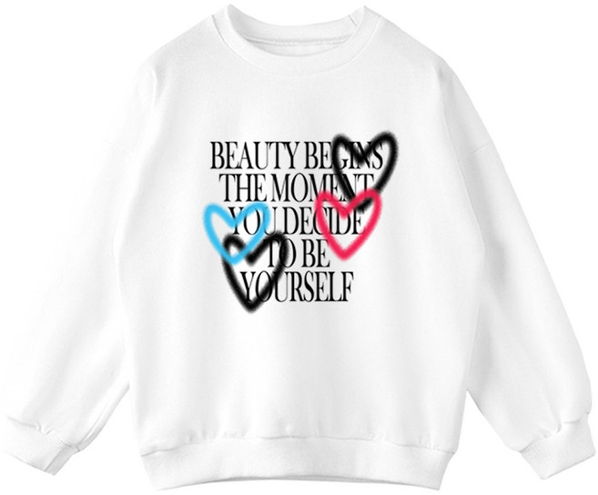 제니 여아용 오버핏 더모먼트 맨투맨 JN1002M