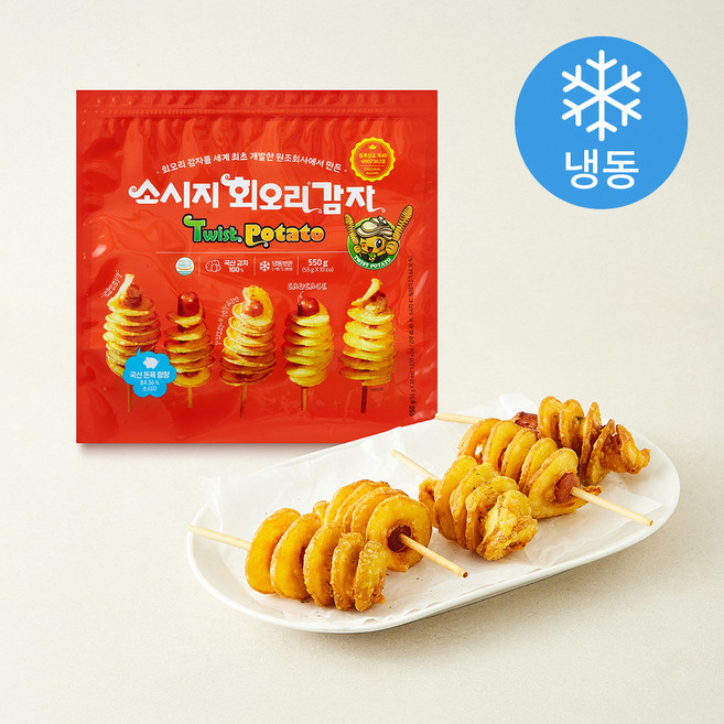 회오리감자 소시지 10개입 (냉동), 550g, 1개