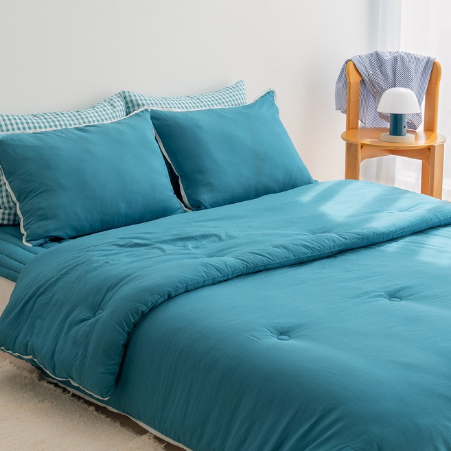 그래이불 부드러운 카스테라 워싱 항균 다운필솜 사계절 차렵이불 단품