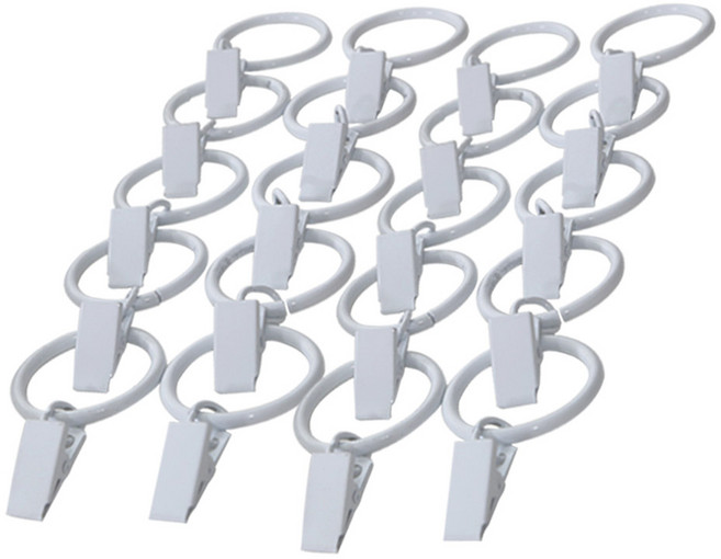 썬데코 메탈집게링 35 x 75 mm, 화이트, 20개