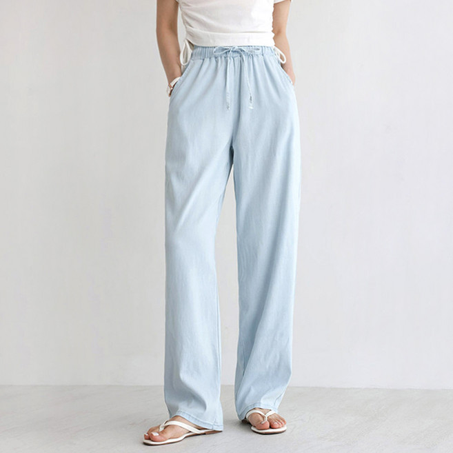 앤드스타일 여성용 숏/기본/롱 기장 썸쿨진 13탄 리오셀 와이드 밴딩 팬츠 264513