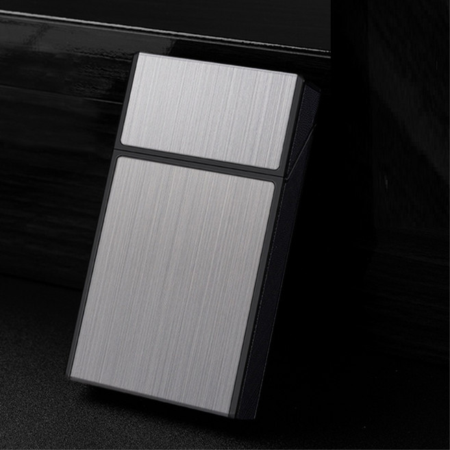 타이드코 심플한 담배케이스, 실버, 1개