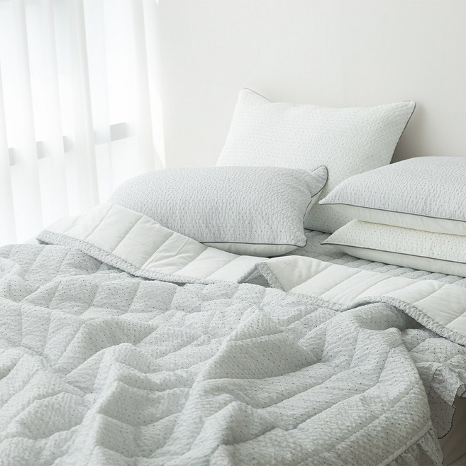 해밀홈 뱀부 도트 이불