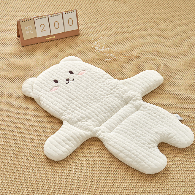 에시앙 모데즈 플랫베어 일체형 라이너 유아동 베개, 핑크곰이