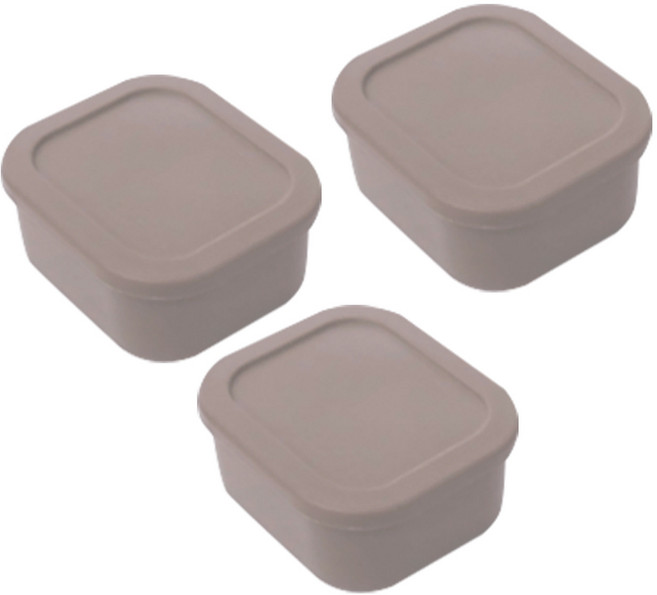 유하우스 삶아 쓰는 실리콘 밀폐용기 브라운, 3개, 300ml