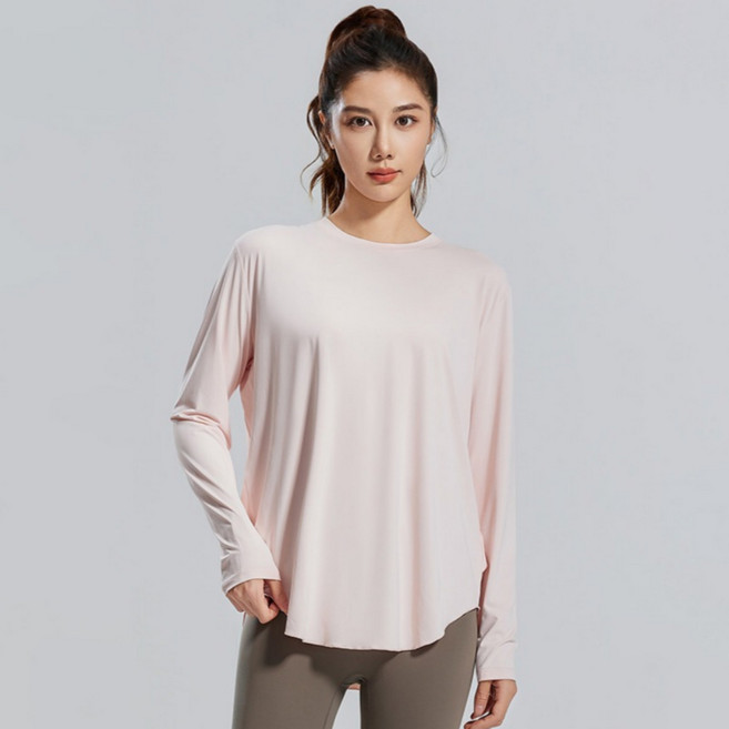 로브로코 루즈핏 임산부 요가 긴팔 티셔츠