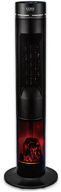 고스 리모컨 플레임 원통형 PTC 히터, GMP-100FDB, 혼합색상