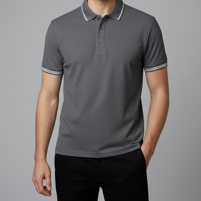 인피어스 남성용 깔끔한 반팔 카라 티셔츠 I263-87