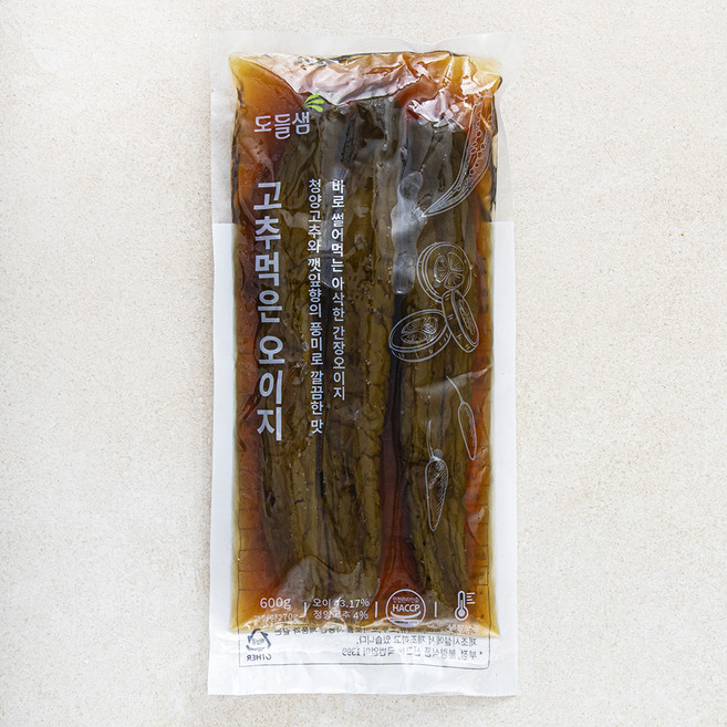 도들샘 고추먹은 오이지, 600g, 1개