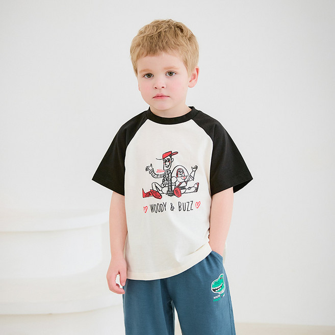 몰리멜리 픽사 아동용 토이스토리 래글런 티셔츠