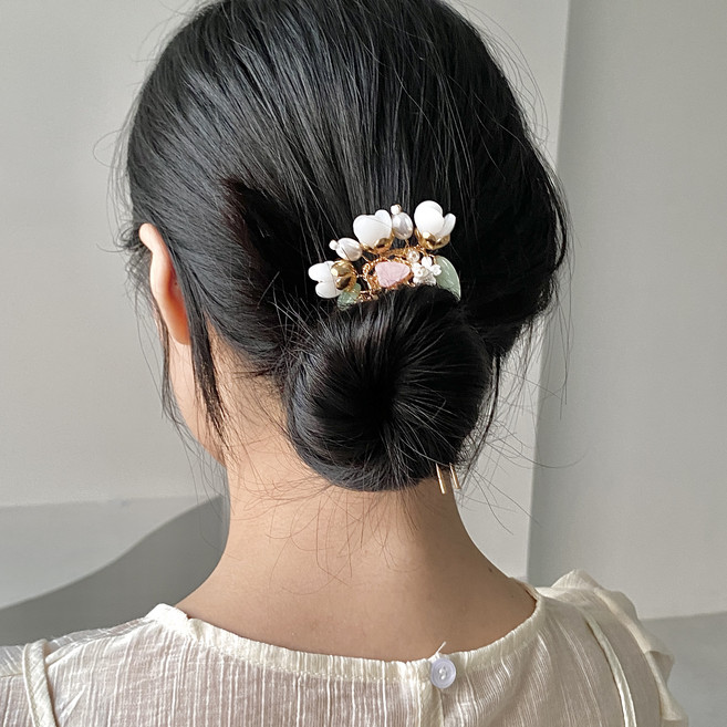 스타일플래닛 우아세련 오색 플라워 비녀