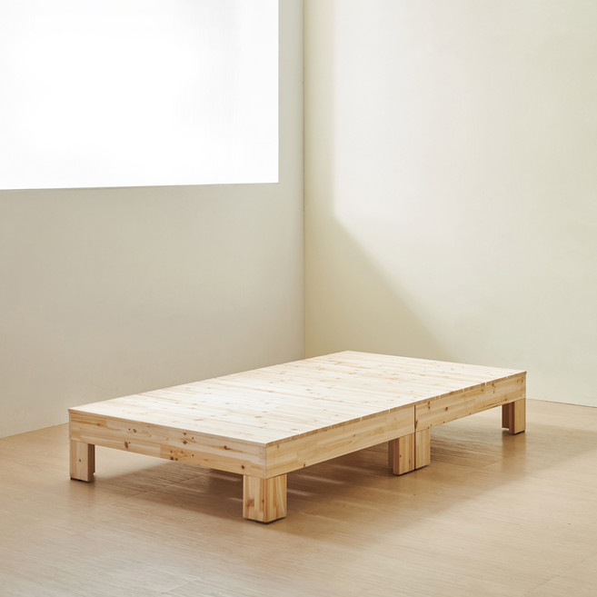 하모벨 삼나무 평상형 침대 프레임 방문설치, 내추럴