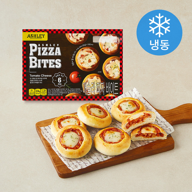 애슐리 피자바이트 토마토치즈 (냉동), 54g, 1개, 6개입