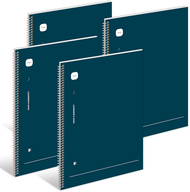 비플라이 컬러 연습장 190 x 258 mm 4p세트, 딥블루, 1세트