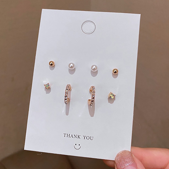 젤루나 여성용 러블리 블링 귀걸이 세트