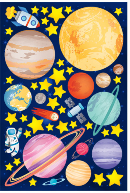 환타스틱스 야광별 스티커 태양계2 NS-75, 5세트, 혼합색상