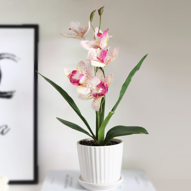 Souplace 人造蘭花植物盆栽組 S261-0190FR, 粉紅色, 1套