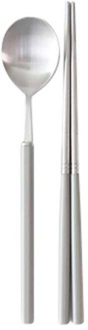 카모메키친 컬러무드 수저세트, 포그그레이, 숟가락 + 젓가락, 1세트