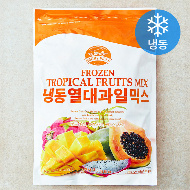 베리필드 열대과일믹스 (냉동), 1개, 1kg