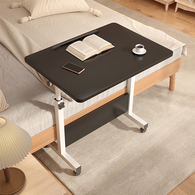각도조절 이동식 보조 사이드 책상, 블랙