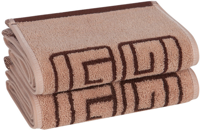 기라로쉬 선염 스포츠 타올 20 x 100 cm, 브라운, 2개