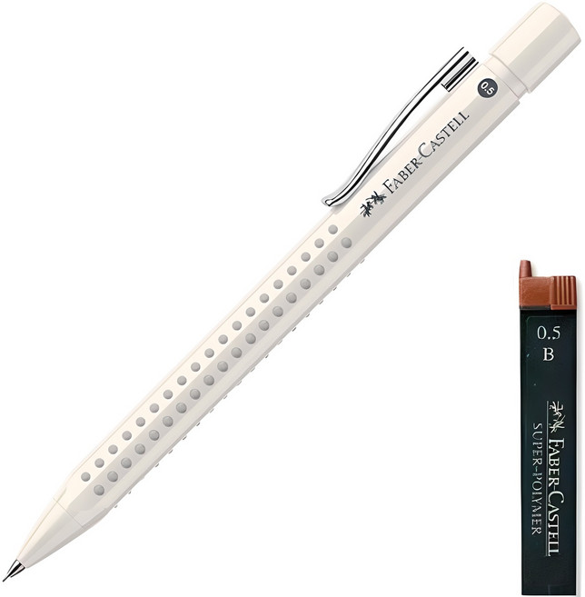 FABER-CASTELL 輝柏 Grip 2010 自動鉛筆 椰奶白 + 隨機筆芯組 231052, 0.5mm, 1組