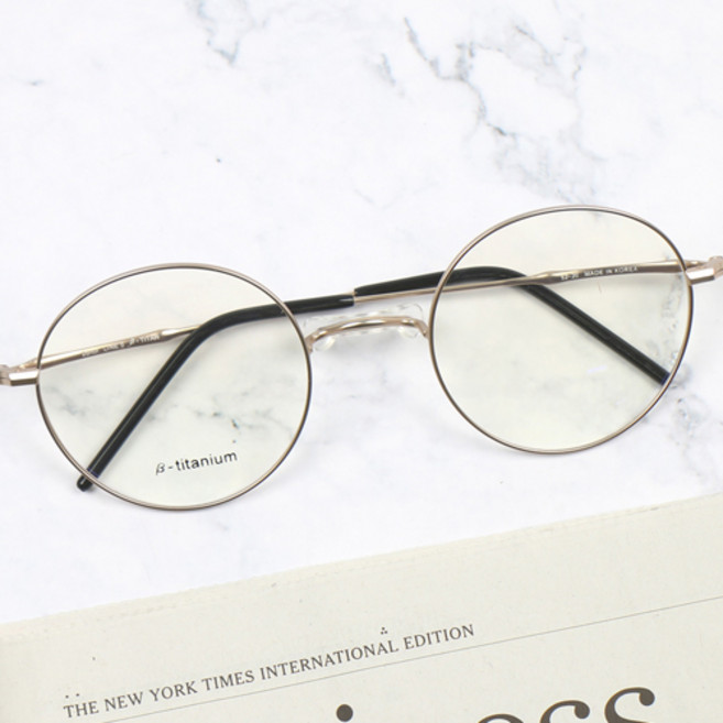 멜라크메 새들노즈 코없는 티타늄 안경테 블루라이트 차단 렌즈