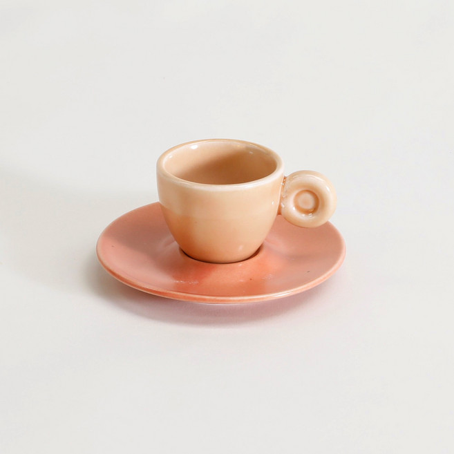 Dalsogum 韓國製陶瓷義式濃縮咖啡杯, 桃色, 1個