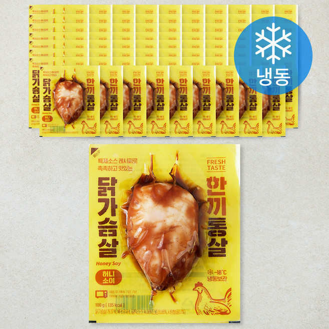 한끼통살 허니소이 닭가슴살 (냉동), 100g, 80개, 1개입