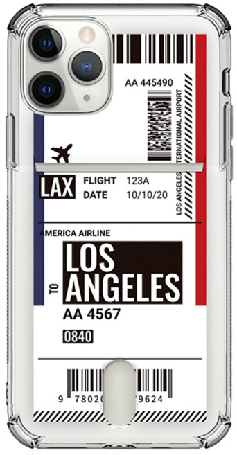 JUST4YOU 보딩 투명방탄 카드 휴대폰 케이스