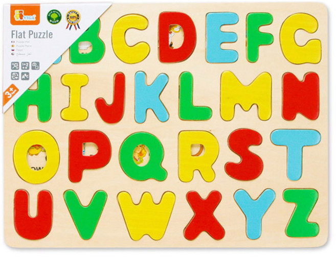 VIGA ABC 유아 알파벳 원목 퍼즐, 1개, 26피스
