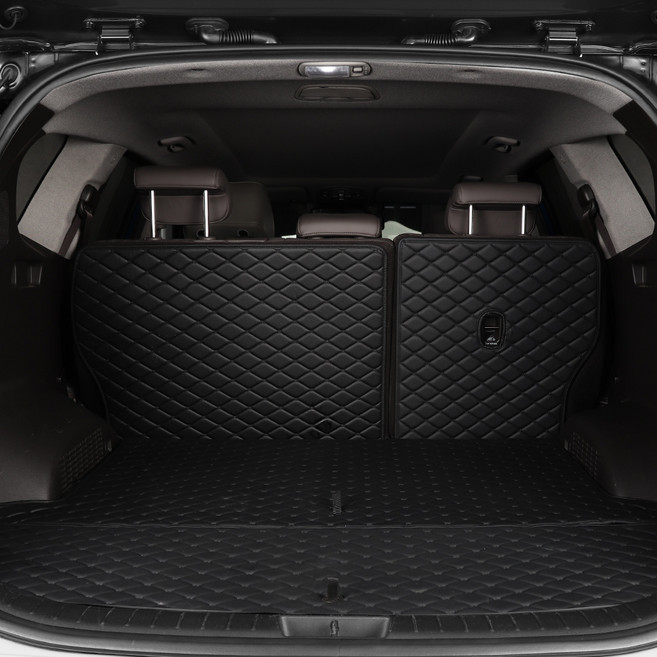 메이튼 차량용 트렁크 매트 일체형, 기아 모하비 더마스터 (19년09월~) 6인승, 블랙