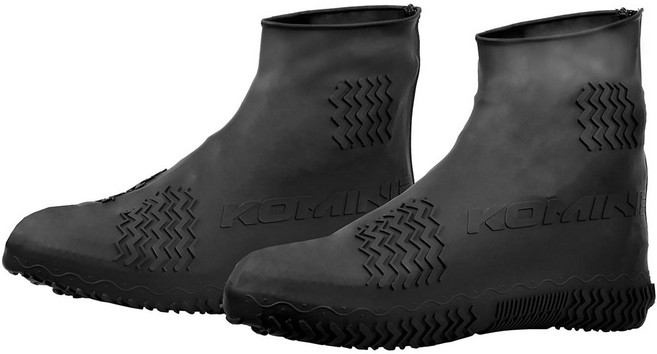 코미네 실리콘 레인 부츠 커버 양발 세트 AK-360, 블랙