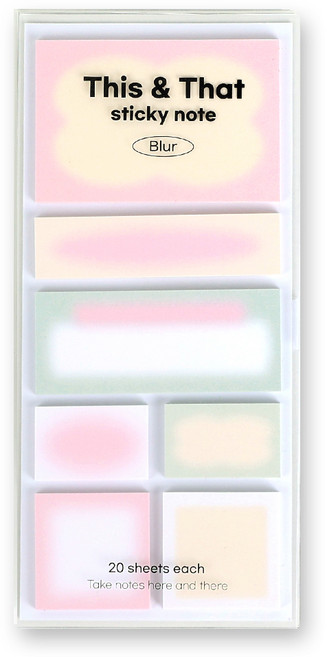 워너디스 디스앤뎃 블러 점착 메모지, 02 스트로베리 라떼, 1개, 20개입