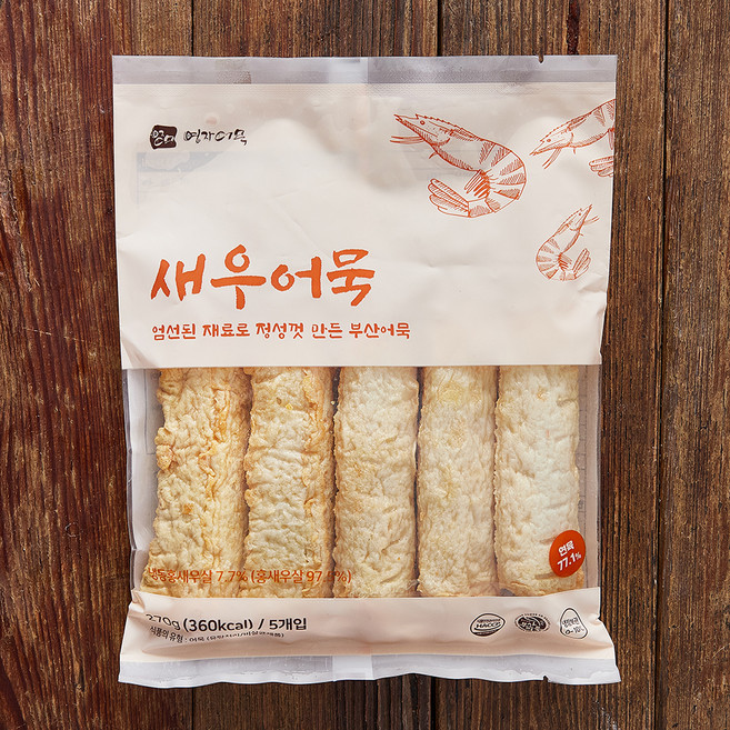 영자어묵 밀가루 0% 새우어묵 5입, 270g, 1개