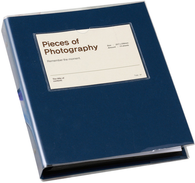 문구백서 데일리 바인더형 접착식 비비드 포토앨범, Navy(바인더 커버) + 백색(내지), 25매