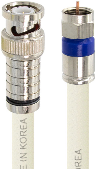 솔탑 국산 고급형 BNC TO RF 5C 압착 방수 TV 동축 콤보 케이블 화이트 7m, SOLTOP-713, 1개