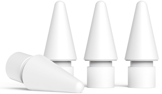 엘라고 애플펜슬 펜촉 펜슬 팁 1세대/2세대/USB C/Pro 호환, 화이트, 1개