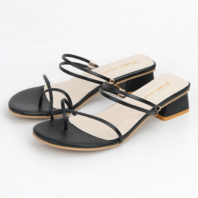 잠비 여성용 페리도트 슬림라인 스퀘어 쪼리 슬리퍼형 힐