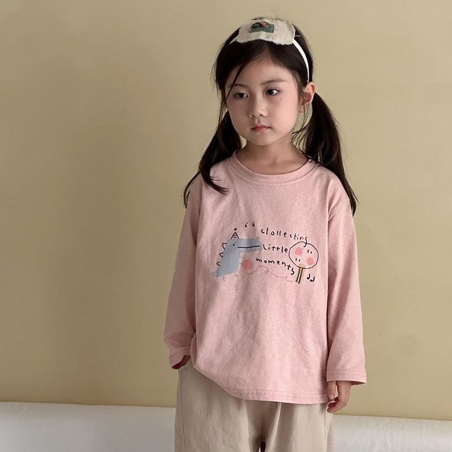 스타빈 루즈핏 프린팅 긴팔 티셔츠