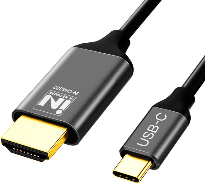 인네트워크 4K USB3.1 C타입 to HDMI 미러링 컨버터 케이블 IN-CH4302, 1개, 2m