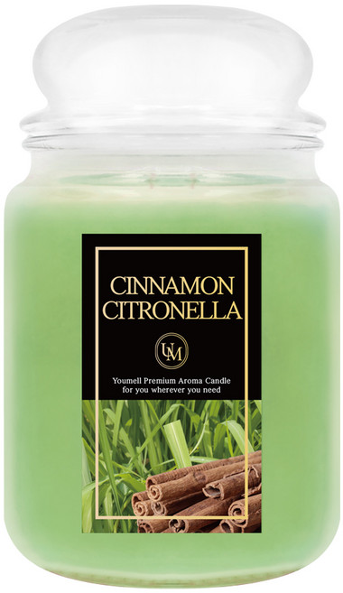 유멜 아로마 자캔들, 시나몬시트로넬라, 580g, 1개