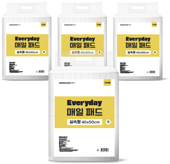 딩동펫 강아지 매일 배변패드, 400개입, 1개