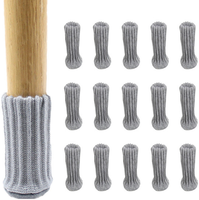 아리코 심플 의자 소음방지 발커버, 그레이, 16개