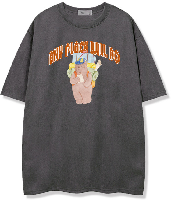 일루소 애니플레이스 피그먼트 오버핏 반팔 티셔츠