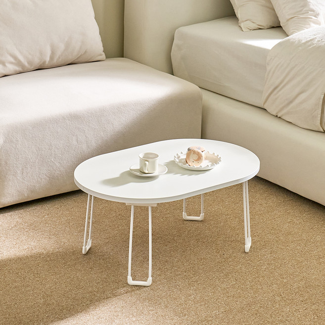 아이캔컴퍼니 국내생산 올리브 600 LPM 접이식테이블, 화이트