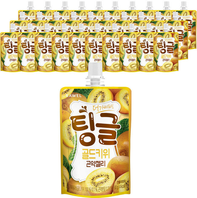 팅글 로엘 더 가벼워진 골드키위 곤약젤리 1개입, 80g, 30개